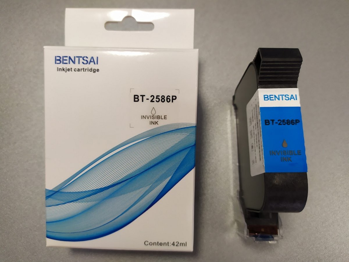 BENTSAI alkoholbázisú tintapatron BT-2586-P (UV lámpával olvasható, láthatatlan felirat) image