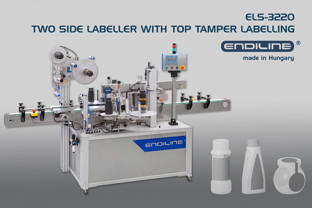 ELS-3220 Kétoldali címkézőgép kiegészítő felső dézsmacímkézővel image